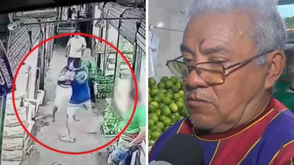 ‘Me deu um murro’, relembra idoso espancado na Feira da Manaus Moderna; veja vídeo