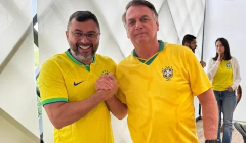 Governador do Amazonas, Wilson Lima, se reúne com Bolsonaro antes de ato por anistia