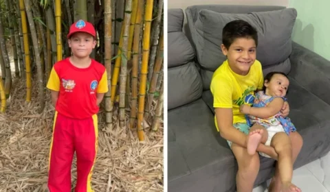 Bombeiro Mirim de 9 anos salva irmã de 1 ano de engasgo em Manaus