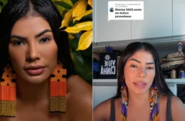 Cunhã do Boi Caprichoso viraliza e é criticada por preço dos brincos artesanais feitos por ela: ‘é pura cara de pau’