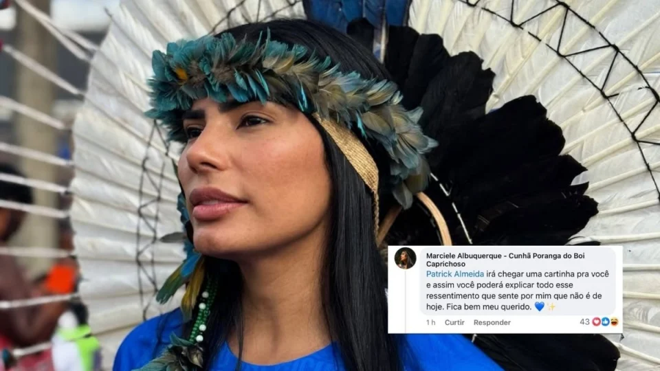 Cunhã-Poranga do Boi Caprichoso ameaça influenciador de processo: ‘uma cartinha para você’