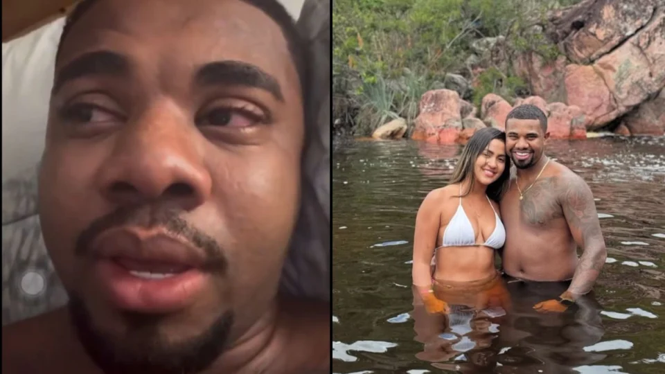 Aos prantos, Davi Brito revela que namorada terminou após gravidez: ‘não respeitei o tempo dela’