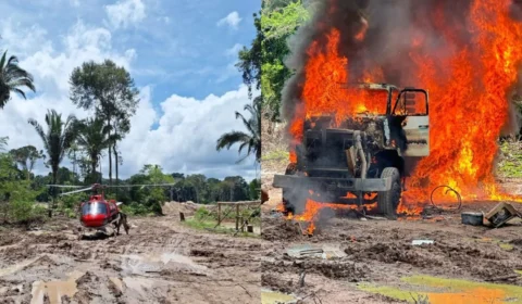 Polícia Federal combate o garimpo ilegal no Amazonas e Rondônia; veja fotos