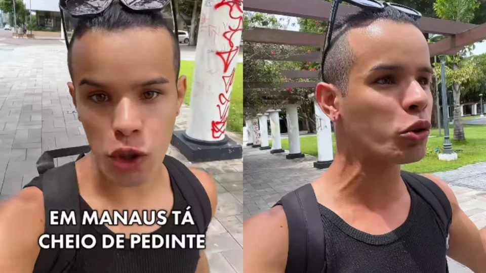 Influenciador reclama de ‘pedintes’ em Manaus: ‘está cheio’