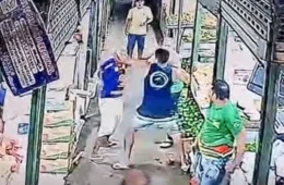 VÍDEO: Idoso é espancado por homem na Feira da Manaus Moderna