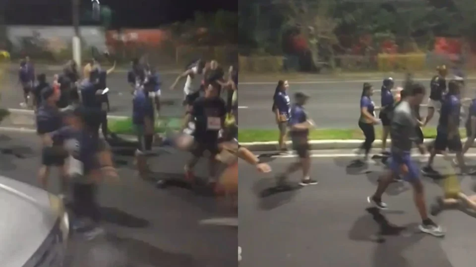 VÍDEO: Motorista embriagado atropela e deixa cinco corredores feridos na Ponta Negra, em Manaus