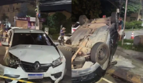 VÍDEO: acidente entre dois carros deixa sete pessoas feridas no bairro Eldorado, em Manaus