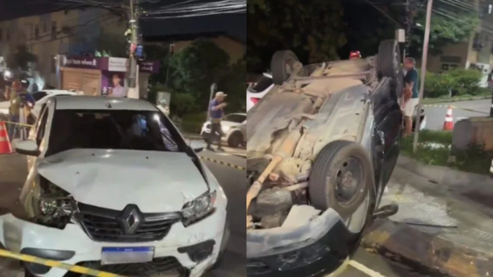 VÍDEO: acidente entre dois carros deixa sete pessoas feridas no bairro Eldorado, em Manaus