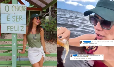 VÍDEO: influenciadora é alvo de críticas após jogar cerveja em Boto no Amazonas