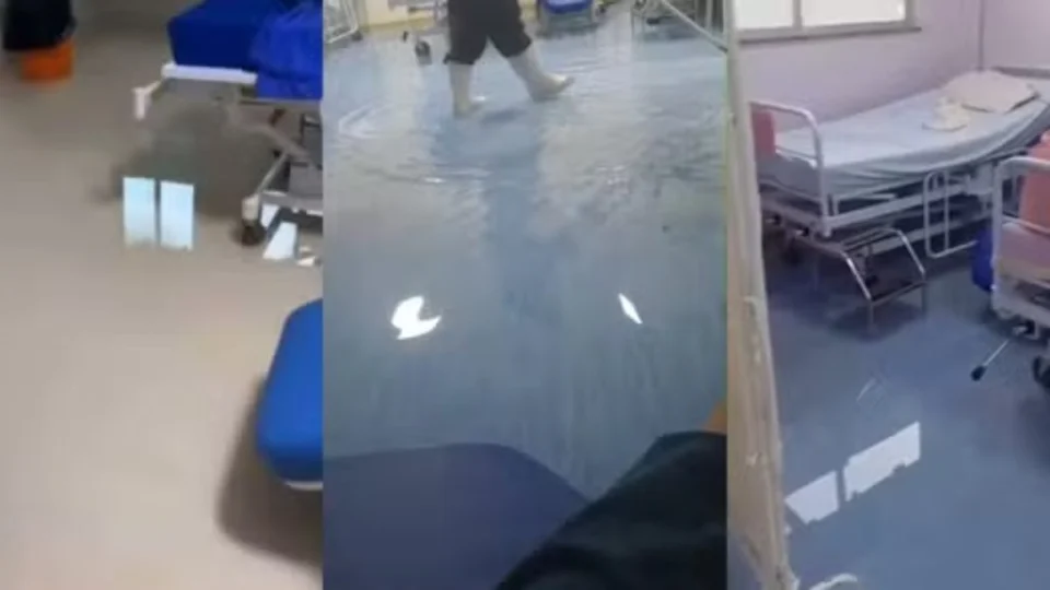 Forte chuva alaga ruas e invade corredor de maternidade em Boa Vista