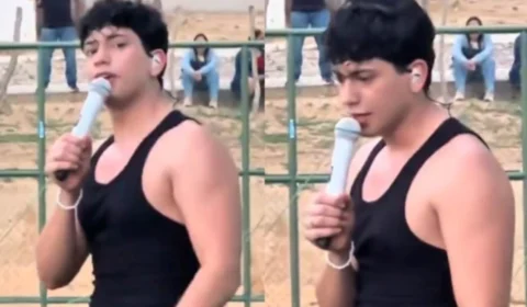 VÍDEO: casal protagoniza cena íntima durante show de Léo Foguete