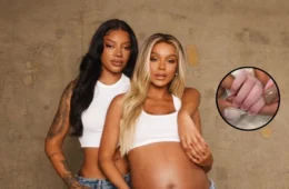 Filha de Ludmilla e Brunna Gonçalves aparece no colo das mães pela primeira vez; veja foto