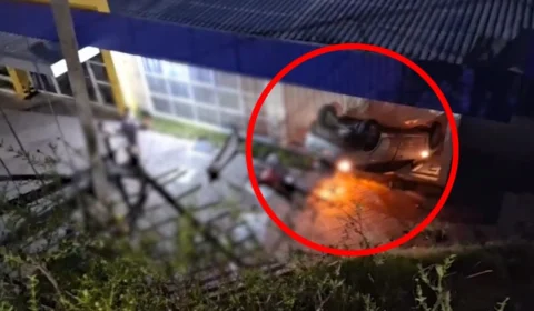 VÍDEO: carro desgovernado cai de barranco e deixa família ferida em Manaus