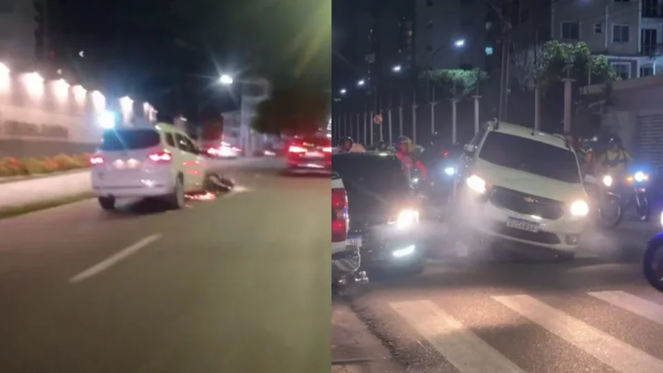 VÍDEO: motorista arrasta moto de entregador por 3 km após colisão em Manaus; mulher é presa