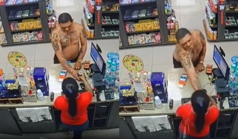 VÍDEO: cliente joga bebida em atendente e causa confusão em loja de conveniência em Manaus