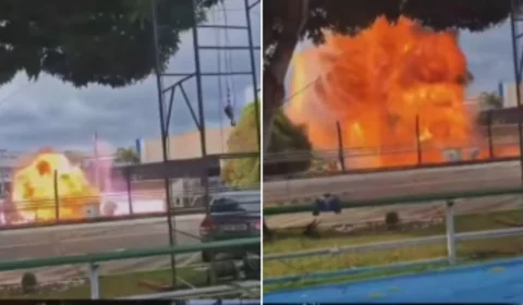 Explosão e incêndio atingem fábrica próxima da BIC em Manaus; veja vídeo