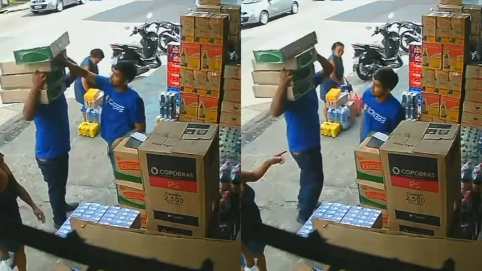 Idosa é flagrada furtando caixa de cerveja em estabelecimento de Manaus; veja vídeo