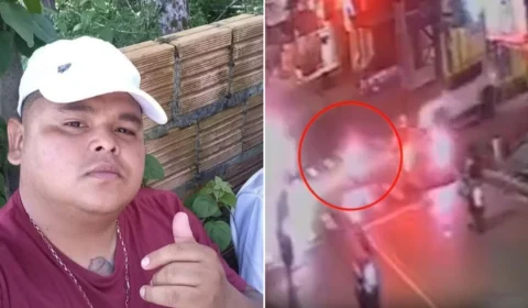 Jovem morre ao ultrapassar sinal vermelho e ser arremessado contra sarjeta em Itacoatiara; veja vídeo