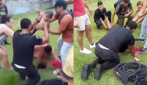 Mãe e bebê são ‘engolidas’ por buraco de 4 metros em Manaus; veja vídeo