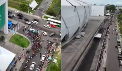 População tenta invadir Vasco Vasques para emissão de documentos em Manaus; veja momento