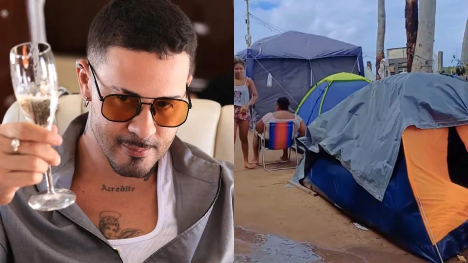 Influenciadores acampam no lado de fora do ‘Rancho do Maia’ para chamar atenção de Carlinhos