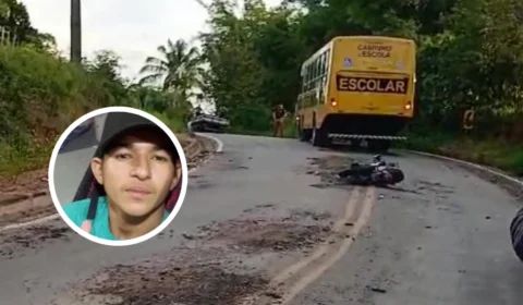 Acidente fatal: motociclista colide com ônibus escolar em ladeira de Coari, no Amazonas