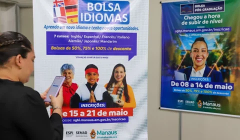 Bolsa Idiomas e Bolsas Pós-Graduação ofertam 96 mil vagas em Manaus; saiba como participar