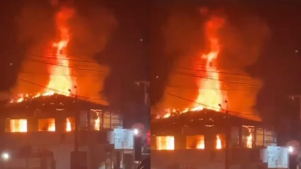 VÍDEO: cachorro morre carbonizado em incêndio que destruiu vila de apartamentos e comércio em Porto Velho