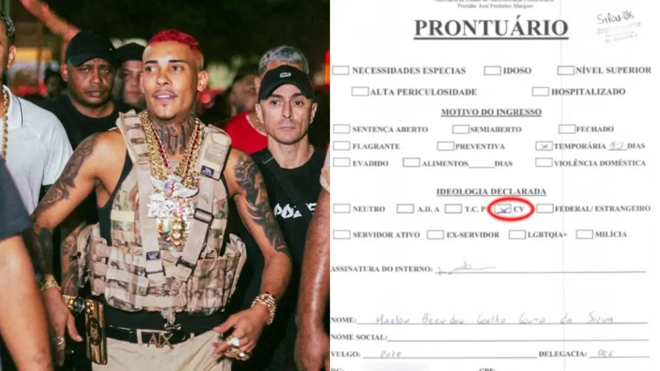 MC Poze do Rodo admite ligação com o Comando Vermelho e é transferido para ala da facção; confira