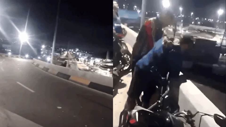 VÍDEO: motociclista despenca do viaduto Rei Pelé e morre em Manaus