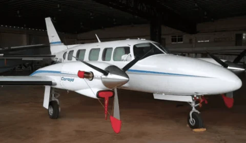 Pneus de avião da PMDF estouram durante pouso em Brasília