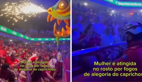 VÍDEO: Alegoria do Caprichoso ‘invade’ área do Garantido e fere torcedora no Festival de Parintins 2025