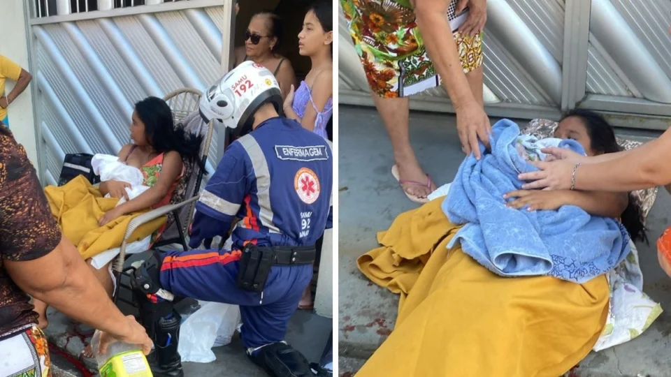 Mulher entra em trabalho de parto e dá à luz em via pública na zona Leste de Manaus