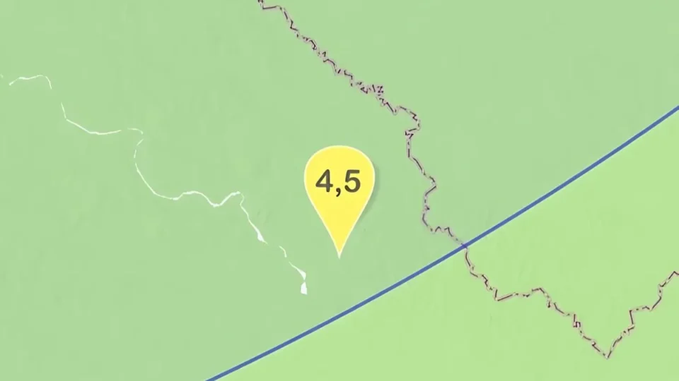 Tremor de terra de magnitude 4,5 é registrado no sul de Roraima e assusta moradores