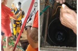 Morador sente ‘gosto estranho’ na água e encontra ossada humana em poço