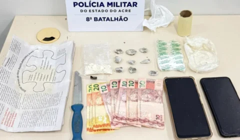 Casal é preso em flagrante com drogas e dinheiro em casa no Acre