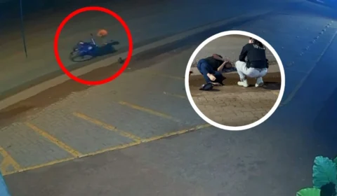VÍDEO: ciclista leva pedrada no rosto e cai gravemente ferido em Porto Velho