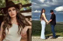 Fotos antigas da esposa de Amado Batista viralizam nas redes e miss reage: ‘era feia’