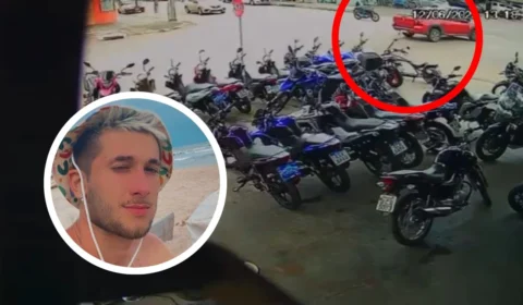 Vídeo mostra momento em que jovem morre em acidente entre moto e caminhonete em Porto Velho