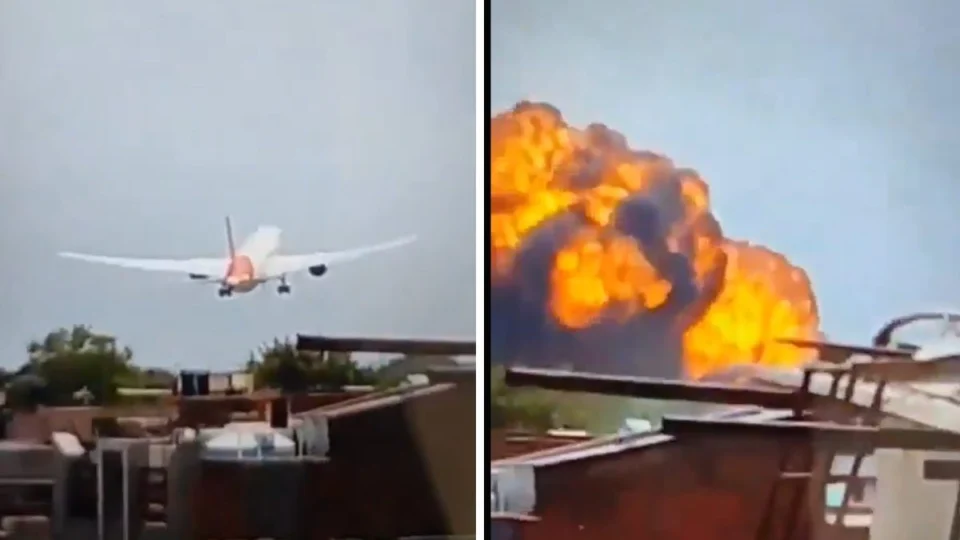 VÍDEO: avião cai na Índia com mais de 240 pessoas a bordo