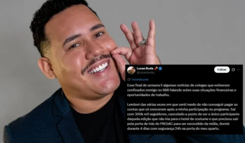 Lucas Buda relembra cancelamento no BBB 24: ‘senti medo de não conseguir pagar as contas’