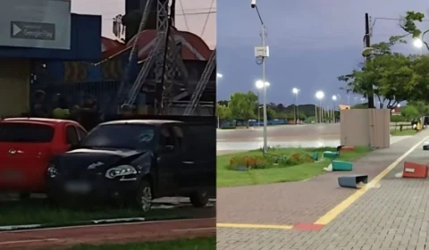 Jovem é preso após tentar atropelar companheiro e causar danos no Centro de Boa Vista