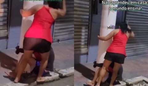 Suspeito tenta roubar celular e leva ‘sandalhada’ da vítima no AM; vídeo registra o momento