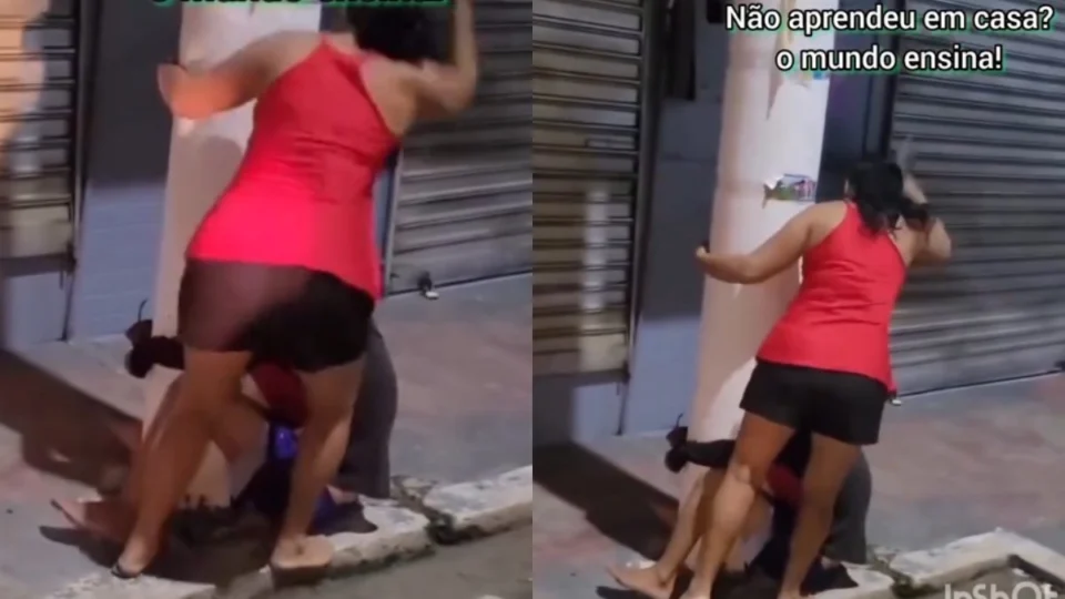 Suspeito tenta roubar celular e leva ‘sandalhada’ da vítima no AM; vídeo registra o momento