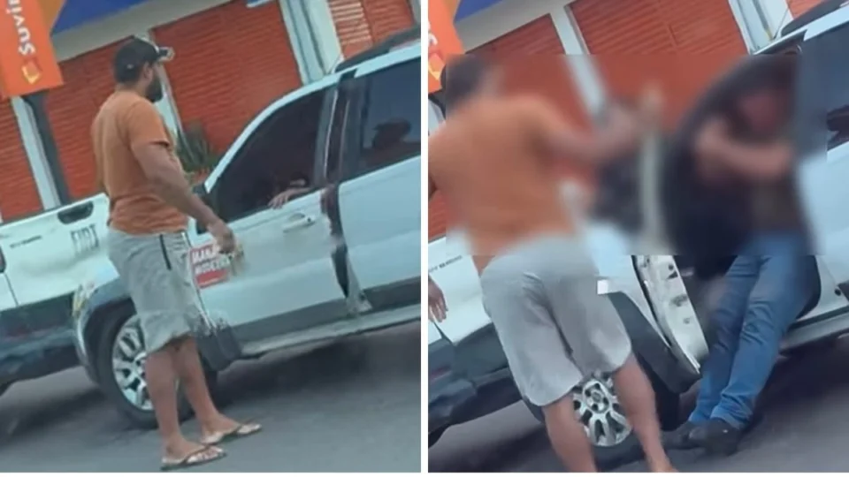 VÍDEO: taxista é agredido por homem após ‘buzinada’ na avenida Brasil, em Manaus; cena gera revolta