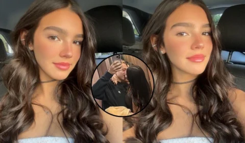 Duda Guerra, ex de Benício Huck, posa aos beijos com novo namorado milionário e web reage: ‘ela tem um padrão’