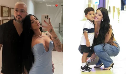 Namorada de Belo é acusada pelo ex de usar o filho para engajamento: ‘nem cuida dele’