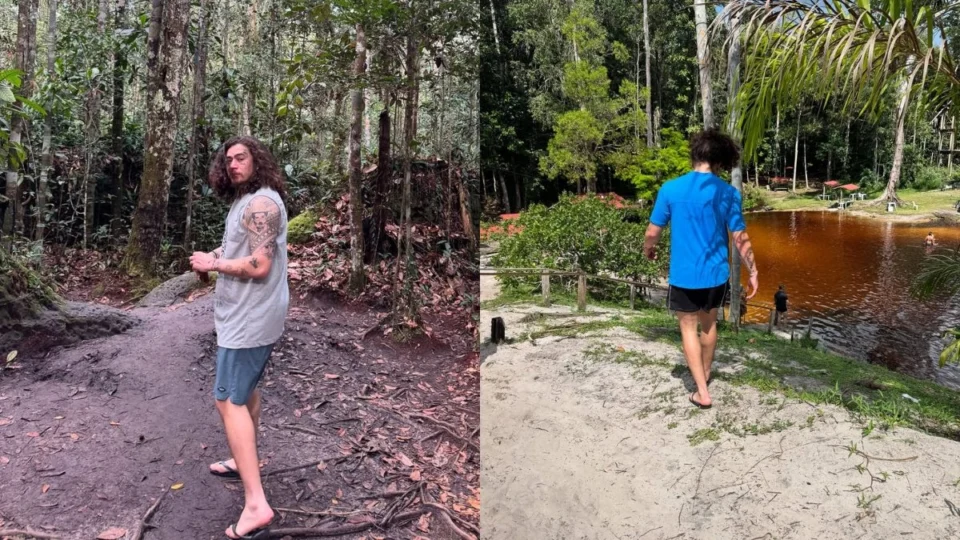 Whindersson Nunes visita cachoeiras em Presidente Figueiredo após show em Manaus: ‘comeu jaraqui e ficou’