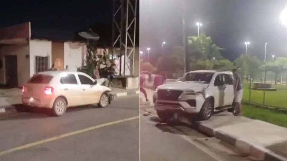 Acidente provoca capotamento de SW4 no bairro Caranã