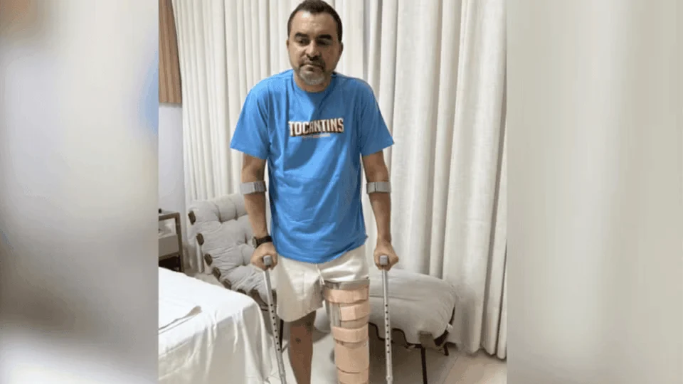 Lesão no futebol: Governador Wanderlei Barbosa passará por cirurgia nos ligamentos do joelho